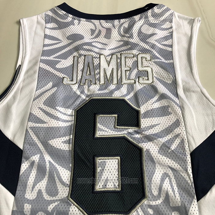 Camiseta USA 2008 LeBron James #6 Blanco
